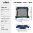 TECTAKE - Trampoline JUMPY avec filet de sécurité noir/bleu - vignette