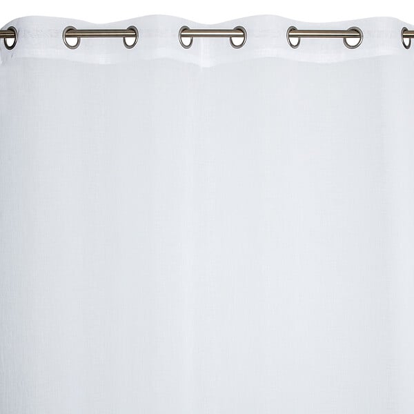 MODE DE VIE - Voilage Leo effet coton - Polyester - Blanc - 70g/m2 - 140x240cm - large