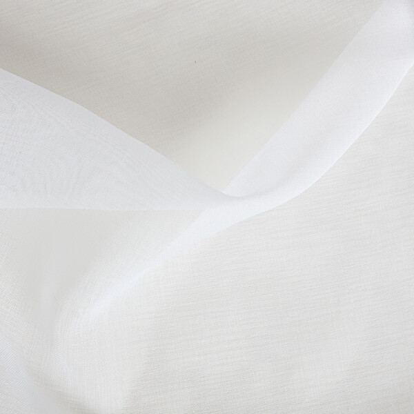 MODE DE VIE - Voilage Leo effet coton - Polyester - Blanc - 70g/m2 - 140x240cm - large