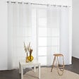 MODE DE VIE - Voilage Leo effet coton - Polyester - Blanc - 70g/m2 - 140x240cm - vignette