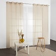 MODE DE VIE - Voilage Leo effet coton - Polyester - Naturel - 140x240cm - vignette