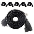 ZENITECH - Lot de 6 prolongateurs 16A 2P+T HO5VV-F 3G1,5mm² - noir 5m - Zenitech - vignette