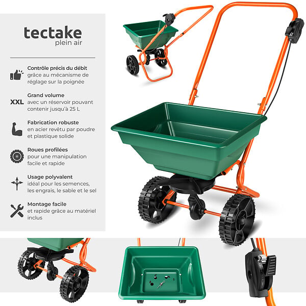 TECTAKE - Epandeur 25 L vert - large