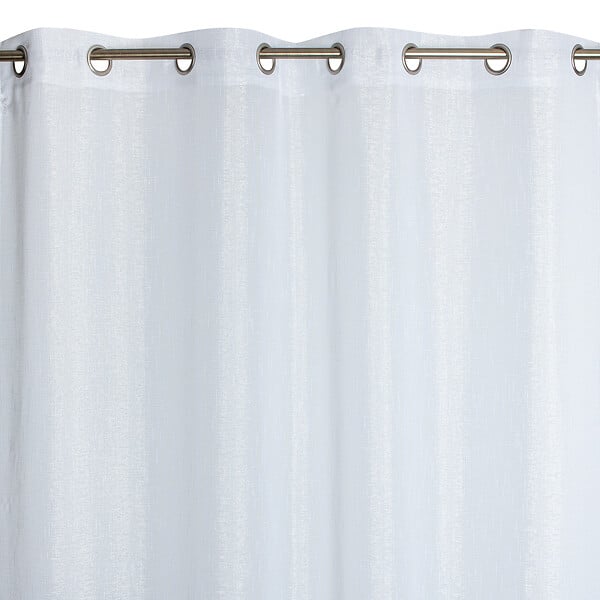 MODE DE VIE - Voilage Lucas en lurex et polyester - Blanc - 140x240cm - large