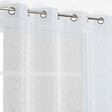 MODE DE VIE - Voilage Lucas en lurex et polyester - Blanc - 140x240cm - vignette
