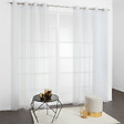 MODE DE VIE - Voilage Lucas en lurex et polyester - Blanc - 140x240cm - vignette