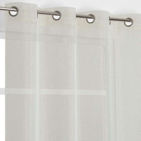 MODE DE VIE - Voilage Lucas lurex et polyester - Ecru - 140x240cm - large