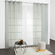 MODE DE VIE - Voilage Lucas lurex et polyester - Sauge - L.140xl.240cm - vignette