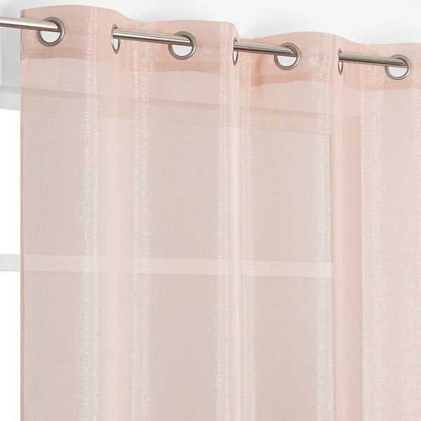 MODE DE VIE - Voilage Lucas - Lurex et polyester - Rose - 140x240cm - large