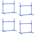 PAWHUT - Agility sport pour chiens set de 4 obstacles professionnels avec système de maintien au sol sac transport fourni bleu noir - vignette