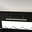 HOMCOM - HOMCOM Chariot de service desserte de cuisine à roulettes multi-rangements 60L x 40l x 85H cm plateau acier inox. MDF pin noir - vignette