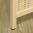 HOMCOM - Paravent intérieur séparateur de pièce pliable 4 panneaux dim. 180L x 180H cm bois pin bambou coton - vignette
