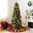 HOMCOM - Sapin de Noël artificiel Ø 91 x 210H cm 865 branches épines imitation Nordmann grand réalisme vert - vignette