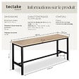 TECTAKE - 2 bancs Fairfield Bois clair industriel, Chêne Sonoma - vignette