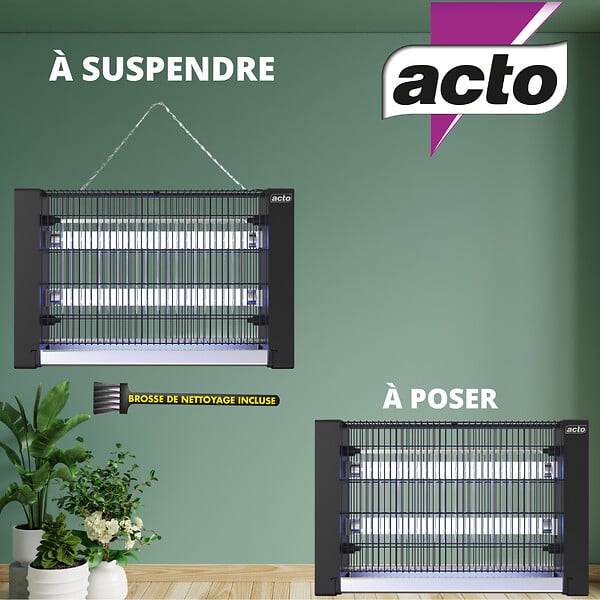 ACTO - Grill insectes lampe LED UV - 60m² - large