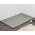 STANO - Receveur de douche 80 x 80 cm extra plat gris PIATTO en SoliCast® surface ardoisée - vignette