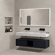 DISTRIBAIN - Meuble de salle de bain ROMANZA 1400 Noir (sans miroir) - vignette