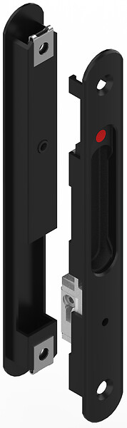 LA CROISEE DS - Fermeture encastrée à crochet La Croisée DS SILENE noir RAL9005  DS6795013 - large