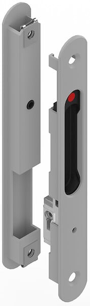 LA CROISEE DS - Fermeture encastrée à crochet La Croisée DS SILENE aluminium RAL9006  DS6795007 - large