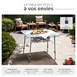 TECTAKE - Table pliante hauteur ajustable gris - vignette