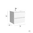 PLANETE BAIN - Meuble salle de bain - 70 cm - Avec plan vasque - Blanc mat - A suspendre - KARAIB - vignette