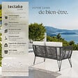 TECTAKE - Canapé de jardin SUNDO en résine tressée gris anthracite - vignette