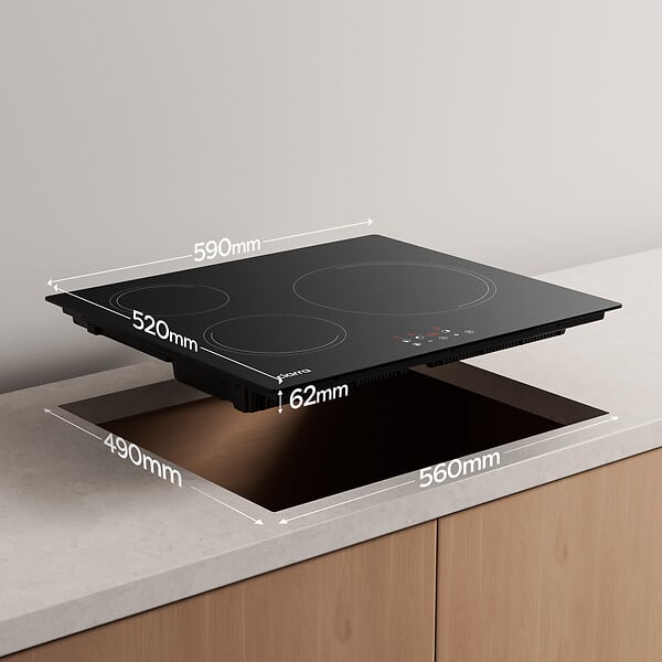 CIARRA - Plaque de cuission induction 3 foyer 59CM 5600W CD3BIH-E - large