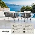 TECTAKE - Salon de jardin SUNDO en résine tressée gris anthracite - vignette