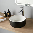 GODART - Vasque lave mains ø25 cm - Noir et blanc - Faible diamètre - Rebords fins - Jany - vignette