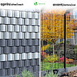 VOUNOT - Brise vue occultant PVC 450g/m2 19cm x 70m Gris clair - vignette