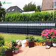 VOUNOT - Brise vue occultant PVC 450g/m2 19cm x 140m Anthracite - vignette