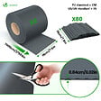 VOUNOT - Brise vue occultant PVC 450g/m2 19cm x 140m Anthracite - vignette