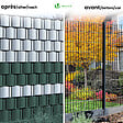 VOUNOT - Brise vue occultant PVC 450g/m2 19cm x 140m Vert - vignette