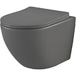 GODART - Pack WC suspendu gain de place bâti mural verre blanc + cuvette sans bride gris mat corolla - vignette