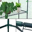 VOUNOT - Serre de jardin avec etageres et bache PE renforcee 135g/m2 143x73x195cm Vert - vignette