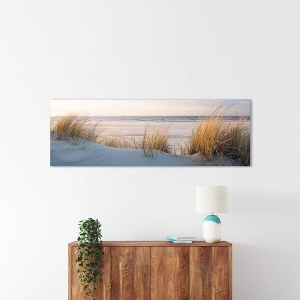 CEANOTHE - Tableau sur toile golden dune 45x135 cm - large