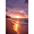 CEANOTHE - Tableau sur toile couché de soleil sur plage 65x97 cm - vignette