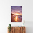 CEANOTHE - Tableau sur toile couché de soleil sur plage 65x97 cm - vignette