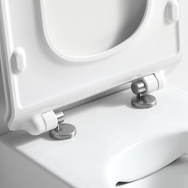 THALASSOR - Pack WC Bâti universel Wirquin Pro + Cuvette COMPACT sans bride 49 cm + Plaque blanche - large