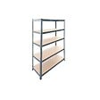 BRIXO - Étagère de rangement Bois et Acier 5 niveaux 120x45x180 cm Capacité 300 kg BRIXO - vignette
