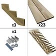DECKLINEA - Escalier Bois Exterieur - 15 Marches Pleines - Largeur : 1m20 - Hauteur : 2m55 - Avec Contremarches - Pin du Nord - Traité Autoclave - vignette