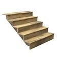 DECKLINEA - Escalier Bois Exterieur - 5 Marches Pleines - Largeur : 1m20 - Hauteur : 85cm - Avec Contremarches - Pin du Nord - Traité Autoclave - vignette