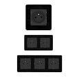 ZENITECH - Set de 3 prises 2P+T simple, double et triple - Zenitech - vignette