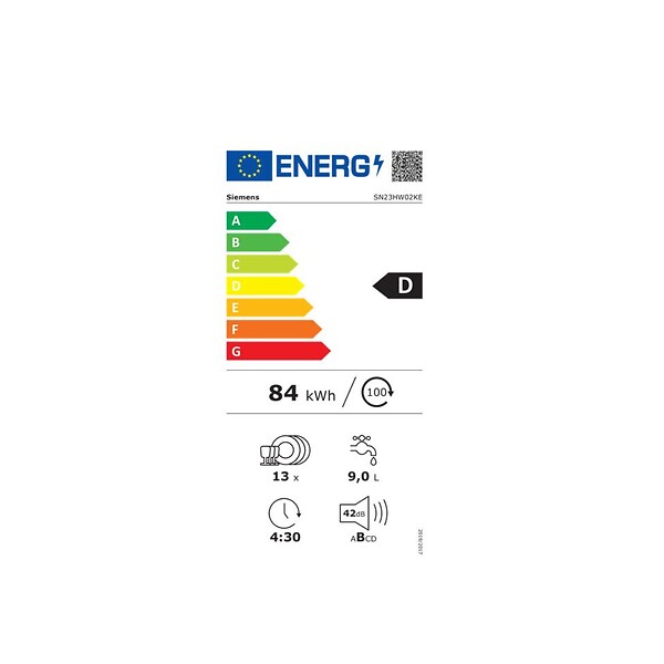SIEMENS - Lave-vaisselle 13 Couverts 42db - SN23HW02KE - large