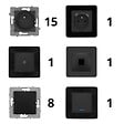 ZENITECH - Set de 2 prises 16A + 2 interrupteurs va et vient + prise RJ45 + prise TV - idéal T2 - Zenitech - vignette