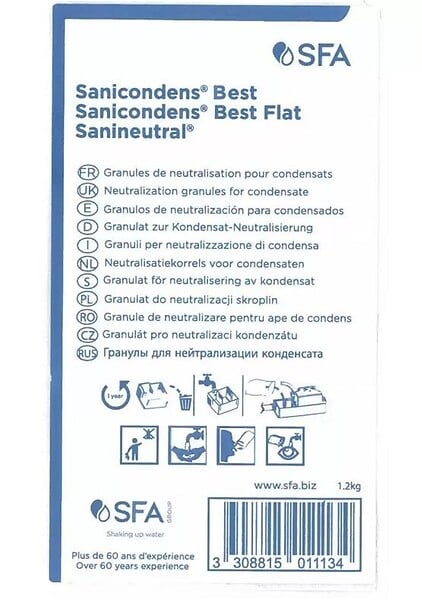 SFA - Granulés de neutralisation - Bidon 1.2 kg- réf : SACHGRANULEEUR - SFA - large