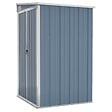 VIDAXL - vidaXL Remise de jardin murale Gris 118x100x178 cm Acier galvanisé - vignette