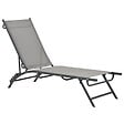 VIDAXL - vidaXL Chaises longues lot de 2 Textilène et acier - vignette