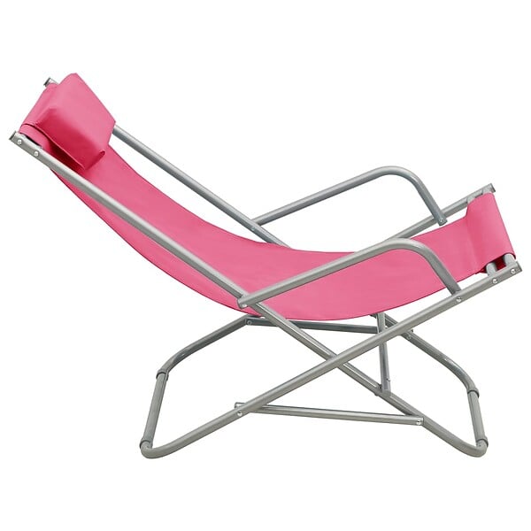 VIDAXL - vidaXL Chaises à bascule lot de 2 Acier Rose - large