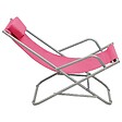 VIDAXL - vidaXL Chaises à bascule lot de 2 Acier Rose - vignette